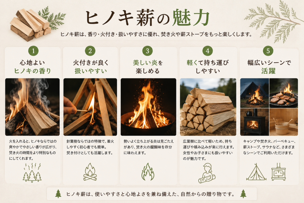 ヒノキ薪づくりへのこだわり | 薪の情報室
